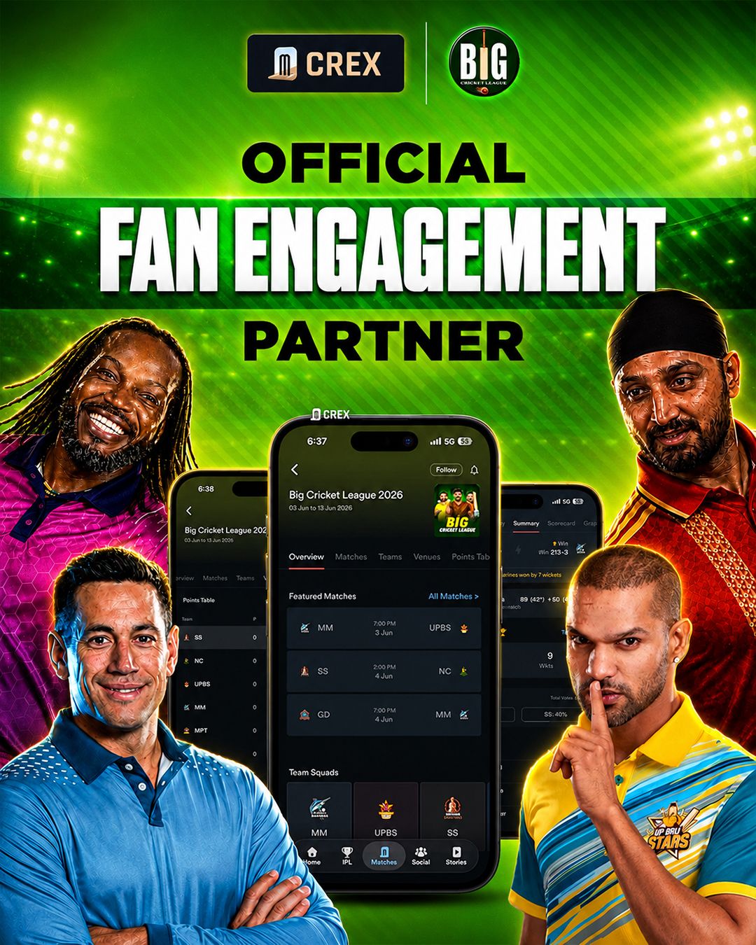 CREX Partners with Big Cricket League as Official Fan Engagement Partner for Upcoming Season